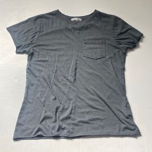 Fitz + Eddi Grey Single Pocket Tee Size S